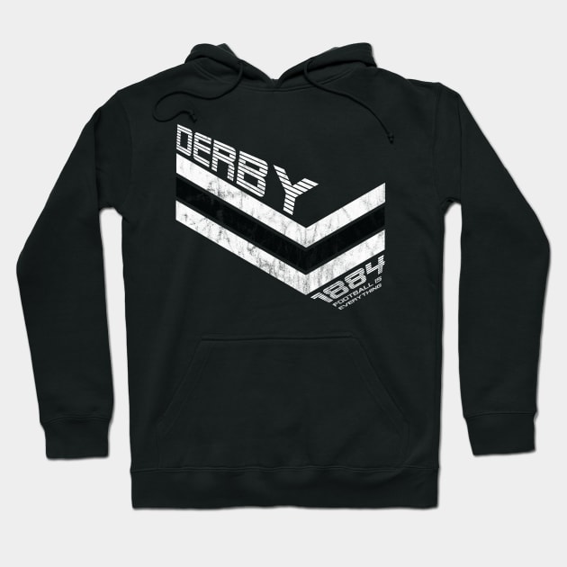 Football Is Everything - Derby County FC 80s Retro Hoodie by FOOTBALL IS EVERYTHING